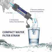 Portable Camping Hiking Mini Water Filter Straw Purifier by salelink.co.nz