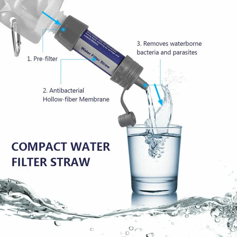 Portable Camping Hiking Mini Water Filter Straw Purifier by salelink.co.nz