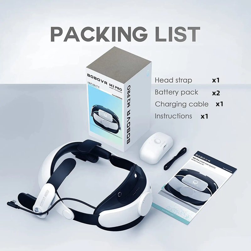 VR Accessories,BOBOVR M2 Pro Battery Pack Head Strap Compatible with Quest 2 by salelink.co.nz