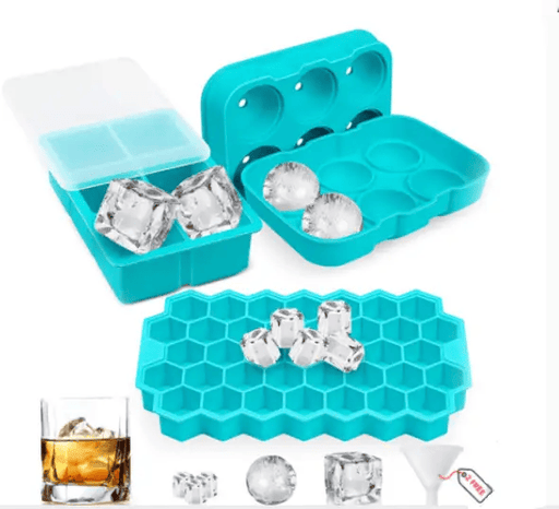 g8buynz g8buynz 3 Pack Silicone Large Round Ice Cube Tray Honeycomb Ice Trays for Whiskey 3 Pack Silicone Large Round Ice Cube Tray Honeycomb Ice Trays for Whiskey