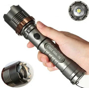 T6 LED Tactical Flashlight - Adjustable Focus Rechargeable Torch with 5 Modes by Mead's Supply & Equipment Outfitters limited