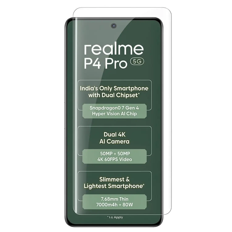 Hydrogel Screen Protector for Realme P4 Pro (Pack of 2) by 9eight5