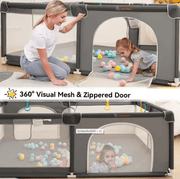Kiwi Grab Kiwi Grab Baby Playpen dark grey 180x150cm Baby Playpen dark grey 180x150cm