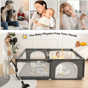Kiwi Grab Kiwi Grab Baby Playpen dark grey 180x150cm Baby Playpen dark grey 180x150cm