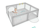 Baby Playpen light grey 180x150cm by Kiwi Grab