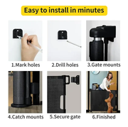 Kiwi Grab Kiwi Grab Baby retractable safety gate Black Baby retractable safety gate Black