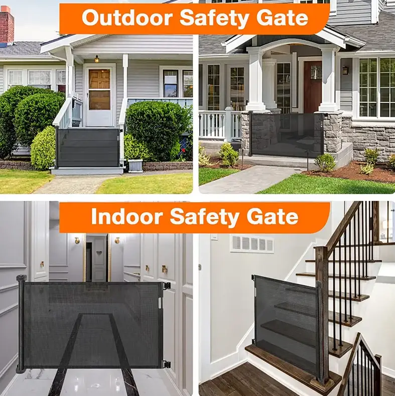 Kiwi Grab Kiwi Grab Baby retractable safety gate Black Baby retractable safety gate Black