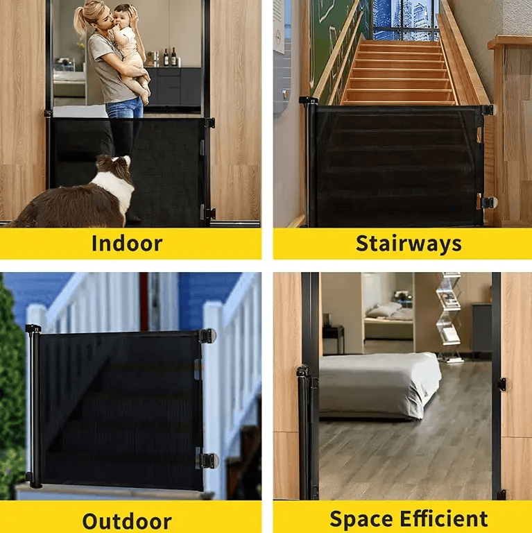 Kiwi Grab Kiwi Grab Baby retractable safety gate Black Baby retractable safety gate Black