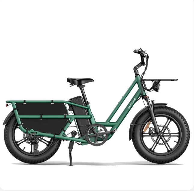 Kiwi eRide Kiwi eRide Fiido T2 Longtail Cargo E-bike Green Fiido T2 Longtail Cargo E-bike Green