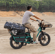 Kiwi eRide Kiwi eRide Fiido T2 Longtail Cargo E-bike Green Fiido T2 Longtail Cargo E-bike Green