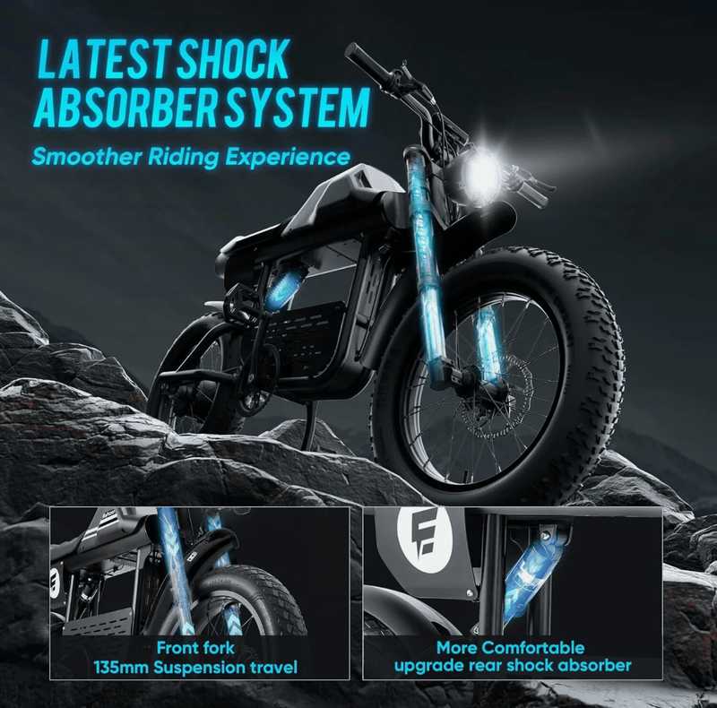 Kiwi eRide Kiwi eRide Mangosteen 48V 22.5Ah E BIKE FT-01 BLACK ELECTRIC BIKE Mangosteen 48V 22.5Ah E BIKE FT-01 BLACK ELECTRIC BIKE