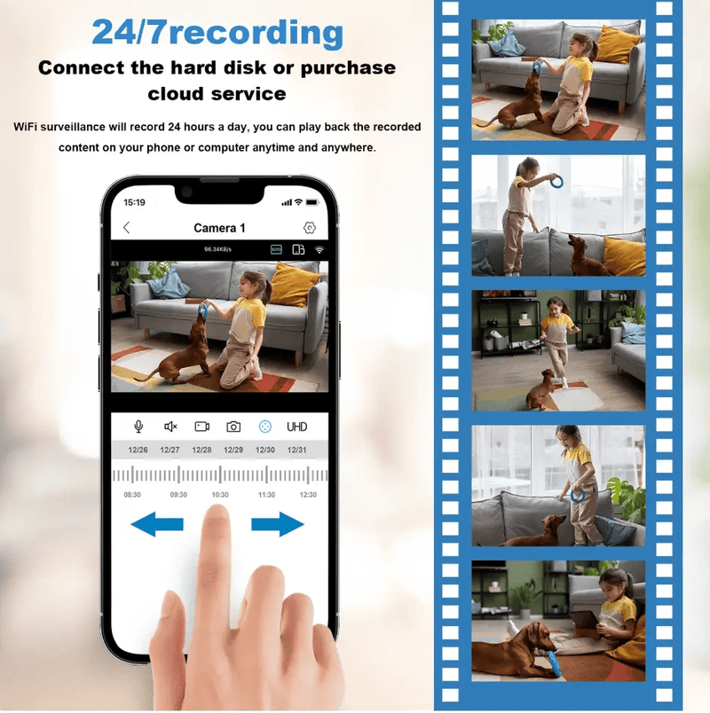 Include 1TB HDD 24hrs recording CCTV wireless security Camera NVR 4CH 1080P by Kiwi Grab