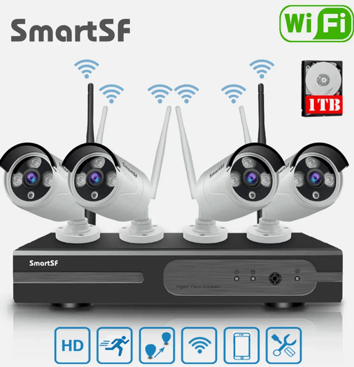 Kiwi Grab Kiwi Grab Include 1TB HDD 24hrs recording CCTV wireless security Camera NVR 4CH 1080P Include 1TB HDD 24hrs recording CCTV wireless security Camera NVR 4CH 1080P