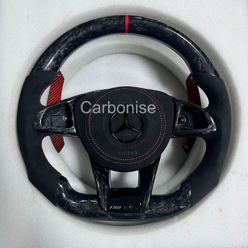 Mercedes-Benz Steering Wheel (Forged Carbon Fiber+Alcantara) &4 by CARBONISE
