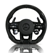 Mercedes-Benz Steering Wheel (Forged Carbon Fiber+Perforated Leather) #07 by CARBONISE