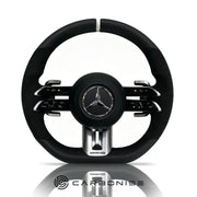 Mercedes-Benz Steering Wheel (Smooth Leather+Alcantara) #Q35 by CARBONISE