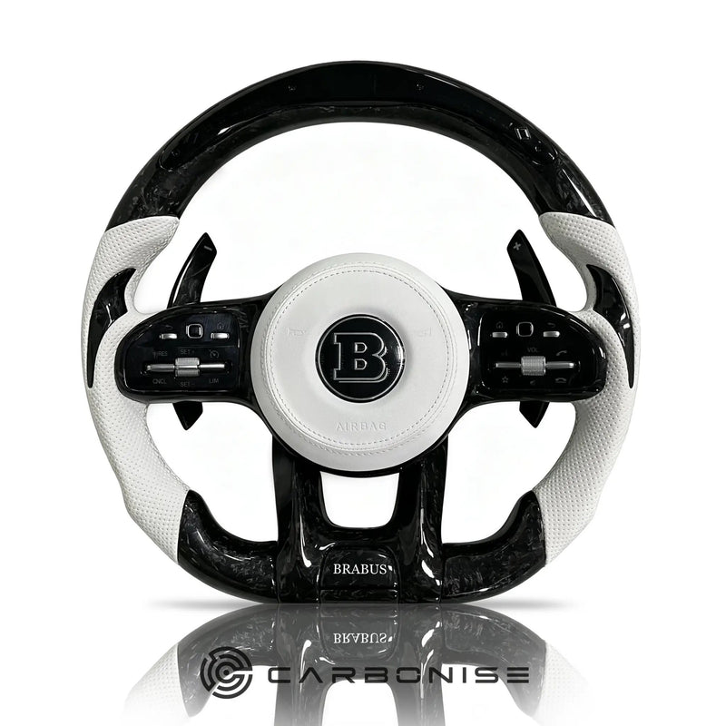 Mercedes-Benz Steering Wheel (Forged Carbon Fiber+Perforated Leather) #38 by CARBONISE