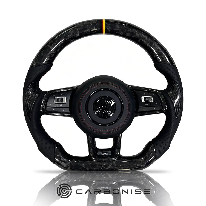 Volkswagen Golf Steering Wheel (Forged Carbon Fiber+Perforated Leather) #1 by CARBONISE