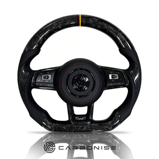 Volkswagen Golf Steering Wheel (Forged Carbon Fiber+Perforated Leather) #1 by CARBONISE