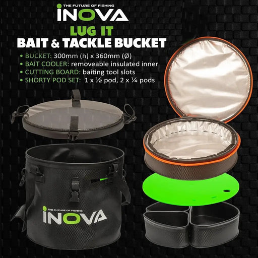 Inova Lug-It Bucket or Base Station Divider Pod Set of 3 by Lure Me