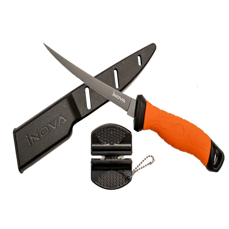 Inova Bait Fillet Knife and Sheath with 6" or 150mm Blade by Lure Me