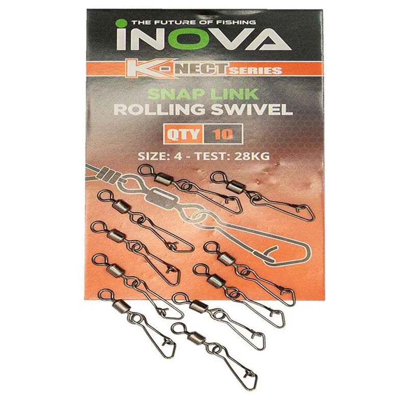 INOVA Snap Link Rolling Swivels – Quick & Secure Terminal Tackle by Lure Me