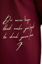 Inspiration Oversized T-shirt Maroon by Fuaark Nz