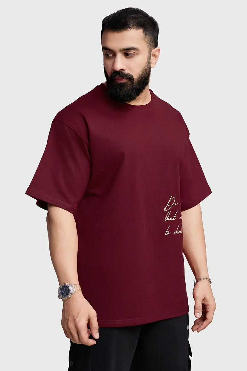 Inspiration Oversized T-shirt Maroon by Fuaark Nz