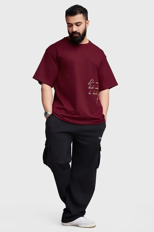 Inspiration Oversized T-shirt Maroon by Fuaark Nz