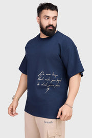 Inspiration Oversized T-shirt Navy by Fuaark Nz