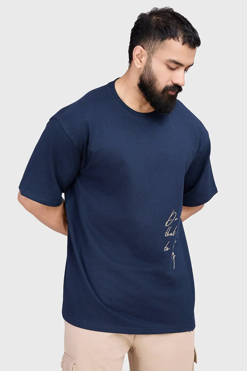 Inspiration Oversized T-shirt Navy by Fuaark Nz