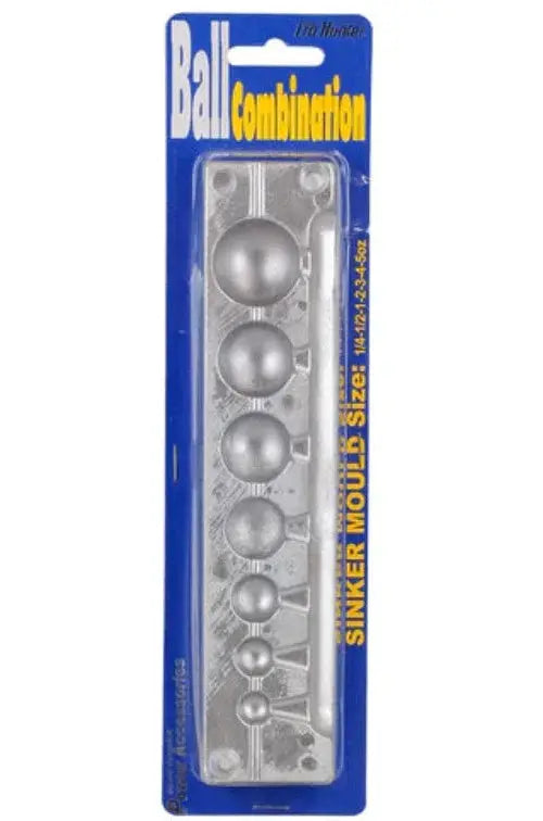 Ball Sinker Mould Combo of 7 from 0.25 to 6 Oz Pro Hunter by NZ Diver