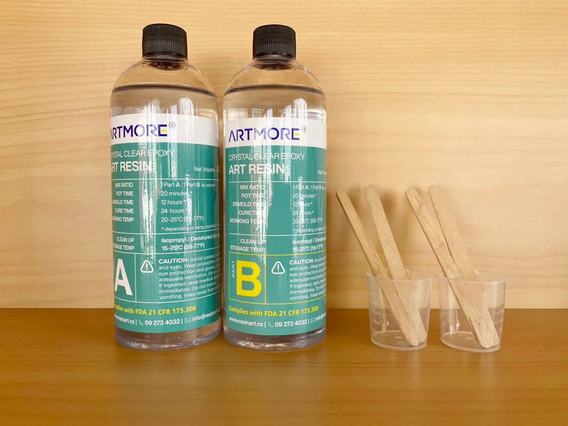 New Updated! FDA Approved Epoxy Resin - 1:1 by Volume 944 ml Kit Artmore for Jewelry Making by Resin Art NZ