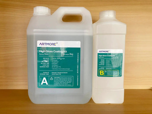 Epoxy Resin - High Gloss Coating Kit- 3 : 1 by Resin Art NZ