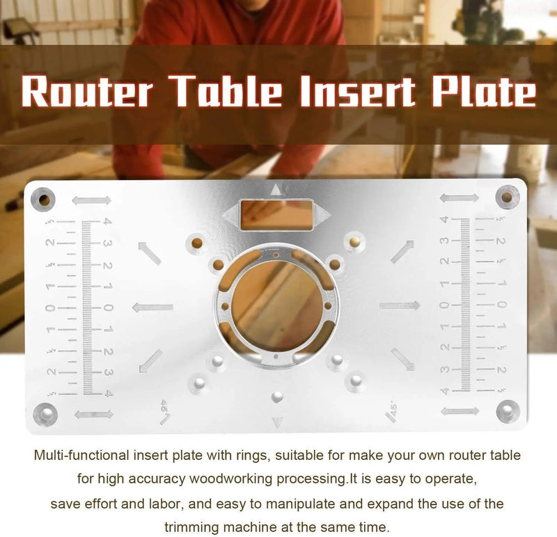 Woodworking DIY Router Table Insert Plate&Ring Power Tool by salelink.co.nz