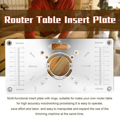 Woodworking DIY Router Table Insert Plate&Ring Power Tool by salelink.co.nz