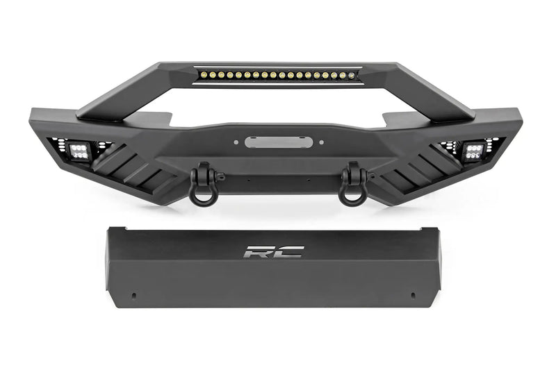 Jeep Wrangler JK JL JT Ribbed Front Winch Bumper by Magwarehouse.com