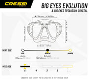 Cressi Big Eyes Evolution Crystal Mask by NZ Diver