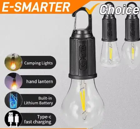 Portable Camping LED Lamp - Rechargeable Outdoor Lantern with Magnetic Base by Mead's Supply & Equipment Outfitters limited
