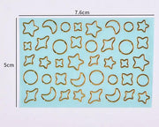 Metal Stickers for Resin Filler Crystal Pyramid Energy Generator Orgonite Pyramid Crafting Jewelry Making Accessory - 02 by Resin Art NZ