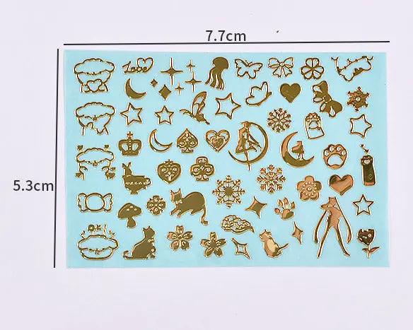 Metal Stickers for Resin Filler Crystal Pyramid Energy Generator Orgonite Pyramid Crafting Jewelry Making Accessory - 02 by Resin Art NZ