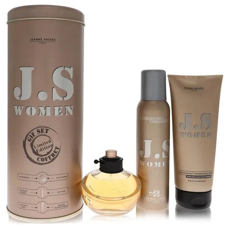 Brands HD Gift Set - 3.4 oz Eau De Parfum Spray + 4.2 oz Body Spray + 6.7 oz Body Milk J.s Women Gift Set - 3.4 oz Eau De Parfum Spray + 4.2 oz Body Spray + 6.7 oz Body Milk by Jeanne Arthes -- J.s Women Gift Set - 3.4 oz Eau De Parfum Spray + 4.2 oz Body Spray + 6.7 oz Body Milk by Jeanne Arthes --