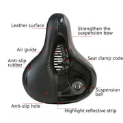 Big Wide Bum Bike Seat Bicycle Saddle Sporty Gel Cruiser Extra Comfort Soft Pad by salelink.co.nz