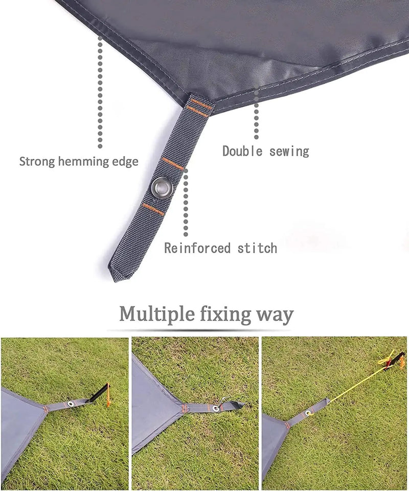 325x370cm Camping Tarp Tent Waterproof Mat Outdoor Groundsheet by salelink.co.nz
