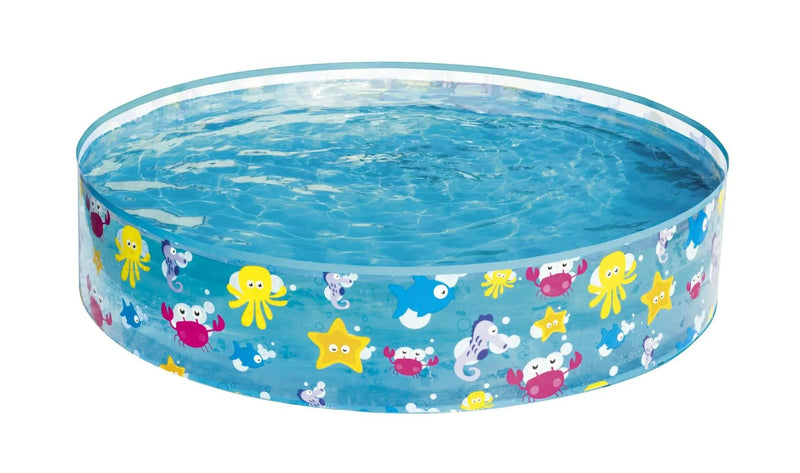 Bestway 1.22m x 25cm Kids Above Ground Pool Sea Life Design Portable by salelink.co.nz