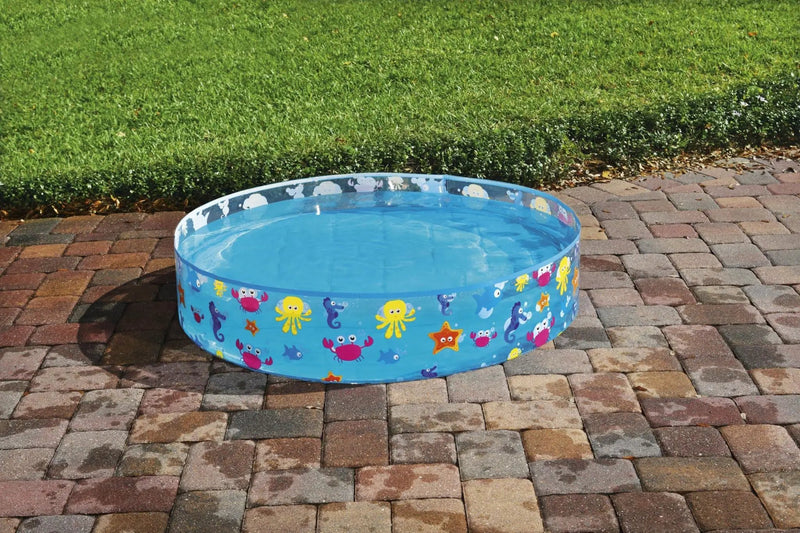 Bestway 1.22m x 25cm Kids Above Ground Pool Sea Life Design Portable by salelink.co.nz