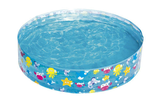 Bestway 1.22m x 25cm Kids Above Ground Pool Sea Life Design Portable by salelink.co.nz