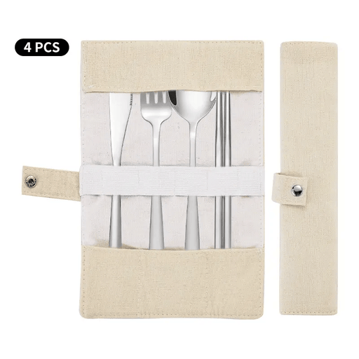 ECOTREK cookware Korean Style Stainless Steel Outdoor Cutlery Set with Storage Box or Bag PJL2011 Korean Style Stainless Steel Outdoor Cutlery Set with Storage Box or Bag PJL2011