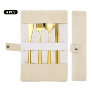 Korean Style Stainless Steel Outdoor Cutlery Set with Storage Box or Bag PJL2011 by ECOTREK