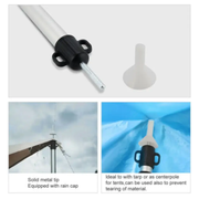2PCS Camping Tarp Poles by salelink.co.nz